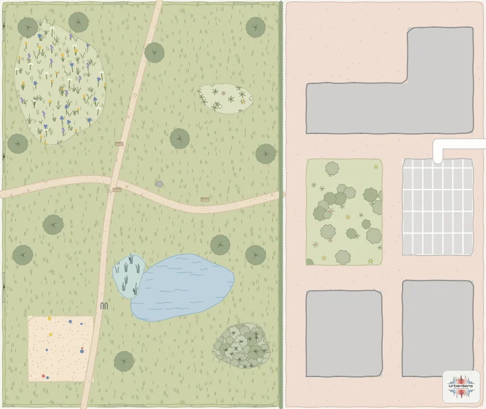Ein Block im OpenStreetMap-Stil in QGIS