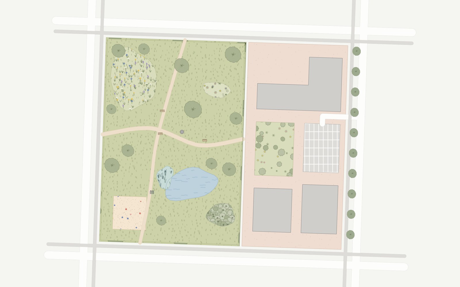 Der Block im OSM-Stil in MapLibre
